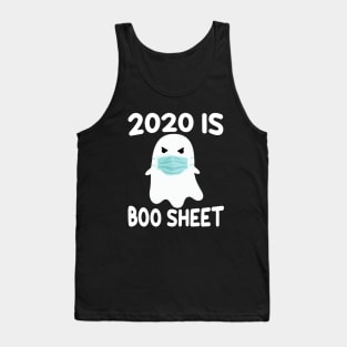 2020 Is Boo Sheet Women Men Scary Halloween Ghost in Mask Tank Top